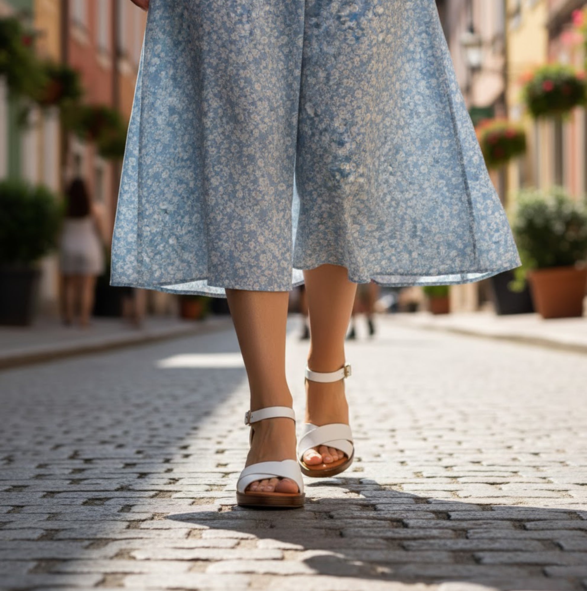 Hush Puppies GEORGIA Womens Leather Sandals White