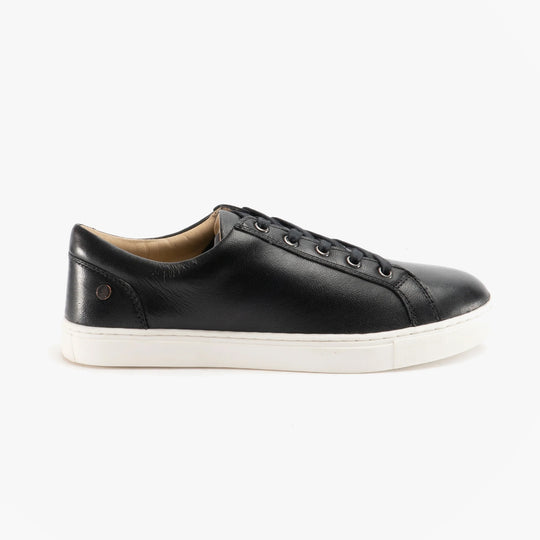 Hush Puppies TESSA Womens Leather Casual Trainers Black