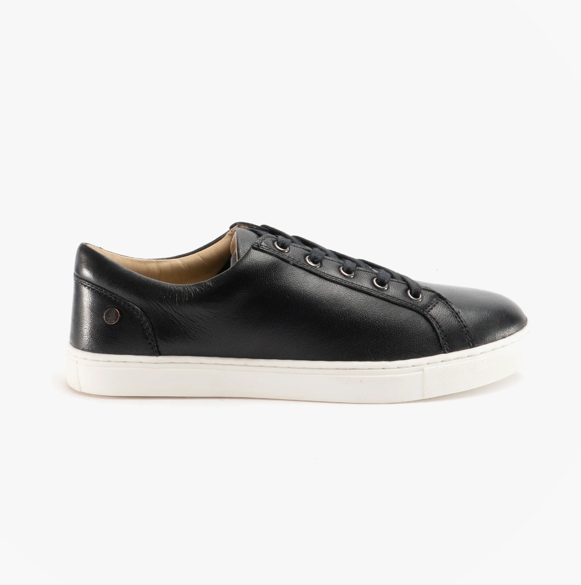 Hush Puppies TESSA Womens Leather Casual Trainers Black