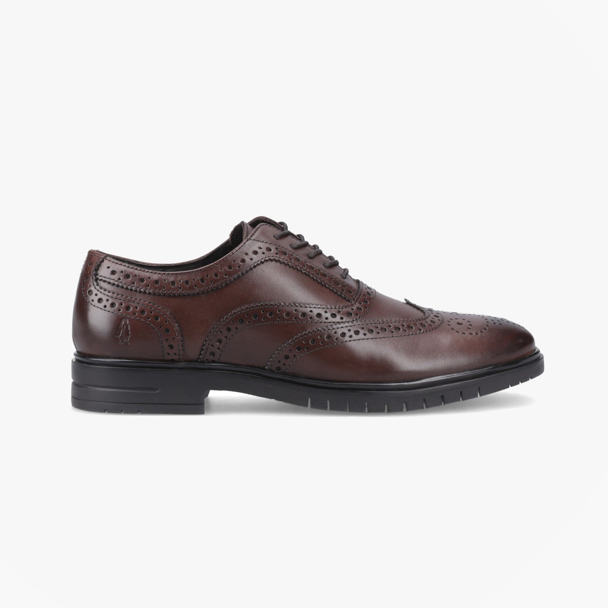 Hush Puppies SANTIAGO Mens Brogue Shoes Brown