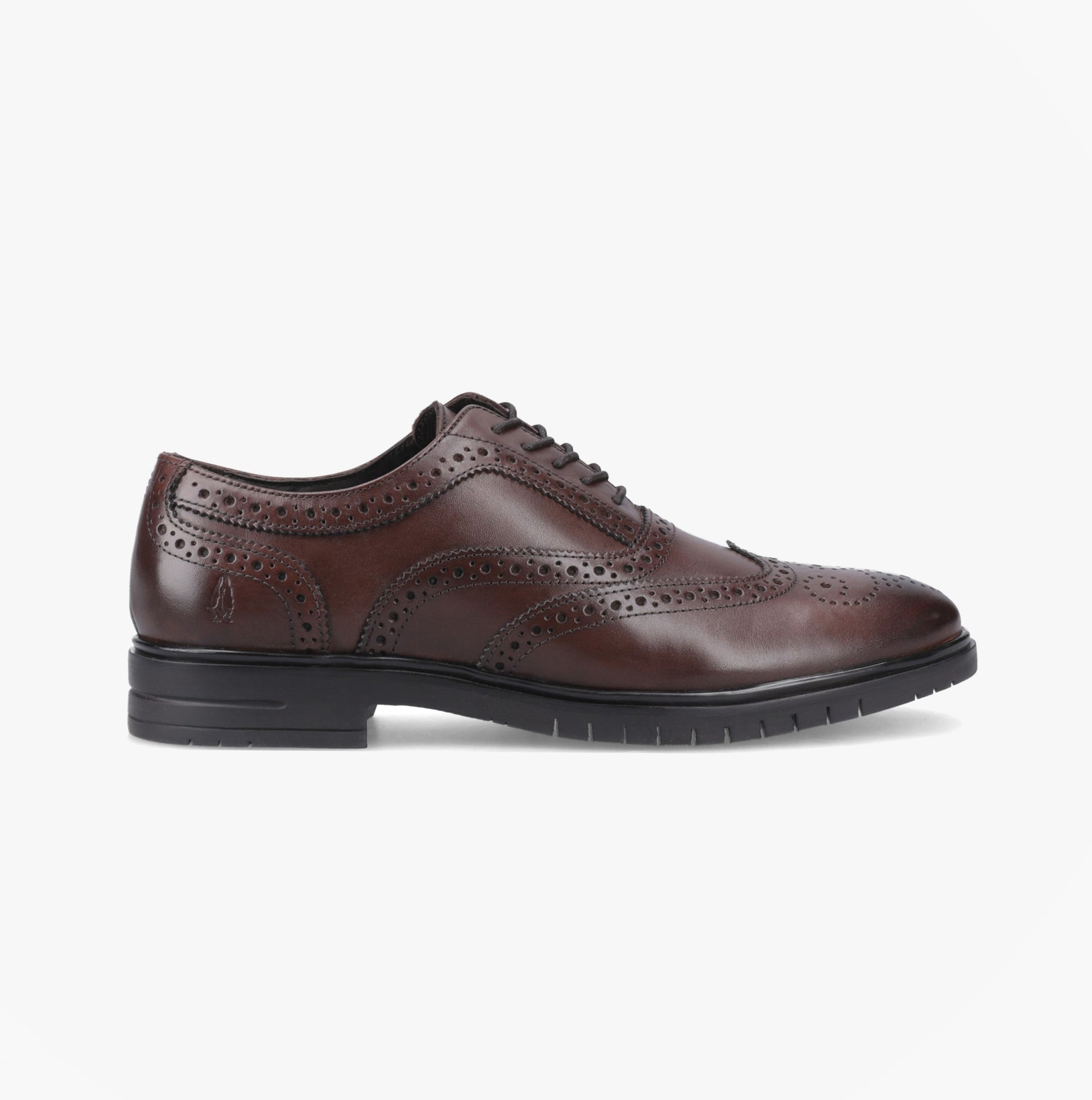 Hush Puppies SANTIAGO Mens Brogue Shoes Brown