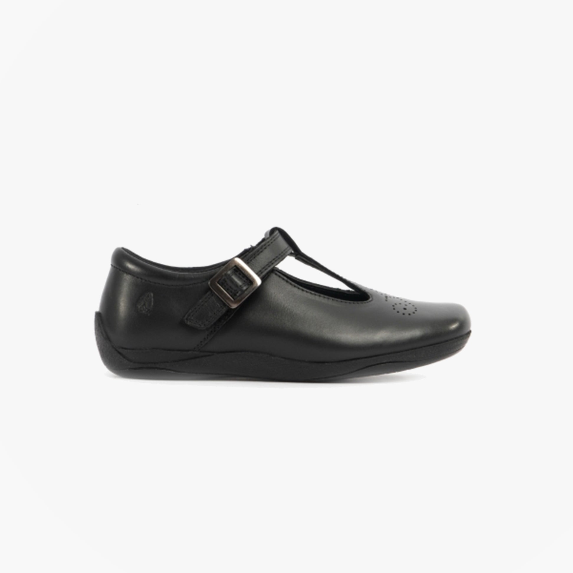 ELIZA Girls Leather School Shoes Black