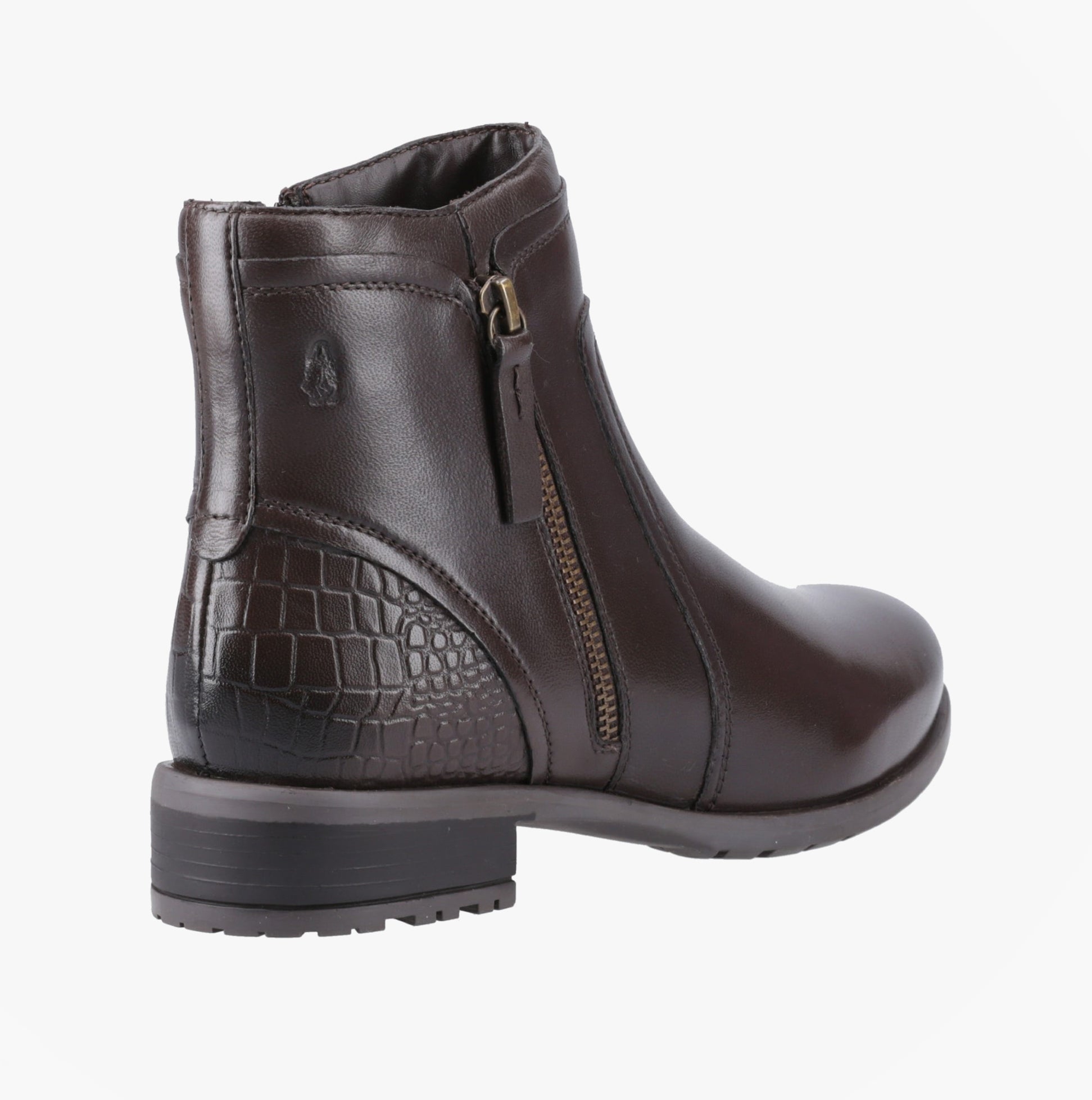 Hush Puppies SCARLETT Womens Leather Ankle Boots Brown