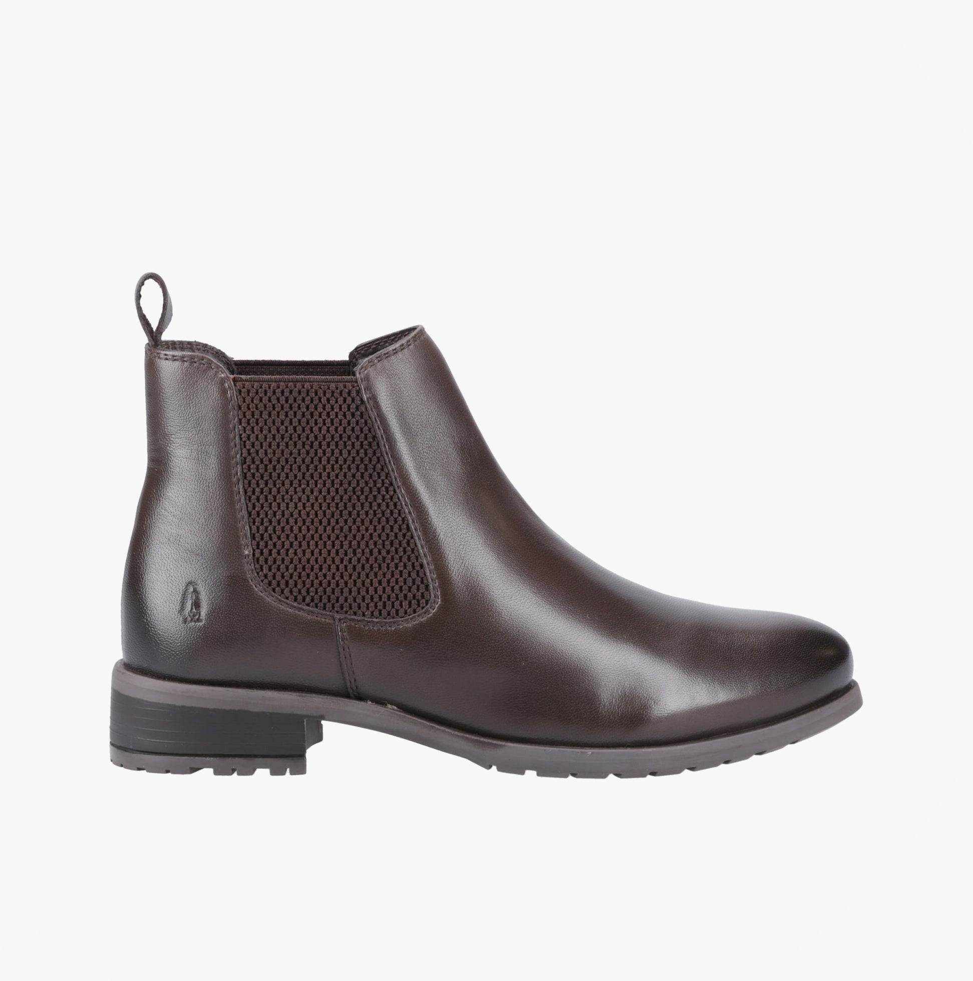 Hush Puppies SAMMIE Womens Leather Chelsea Boots Brown