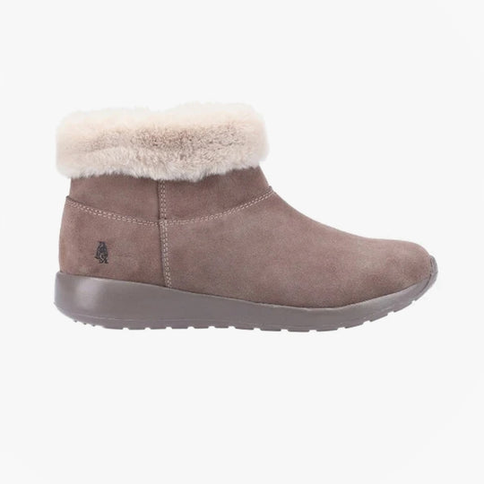 Hush Puppies LOLLIE Womens Suede Ankle Boots Taupe