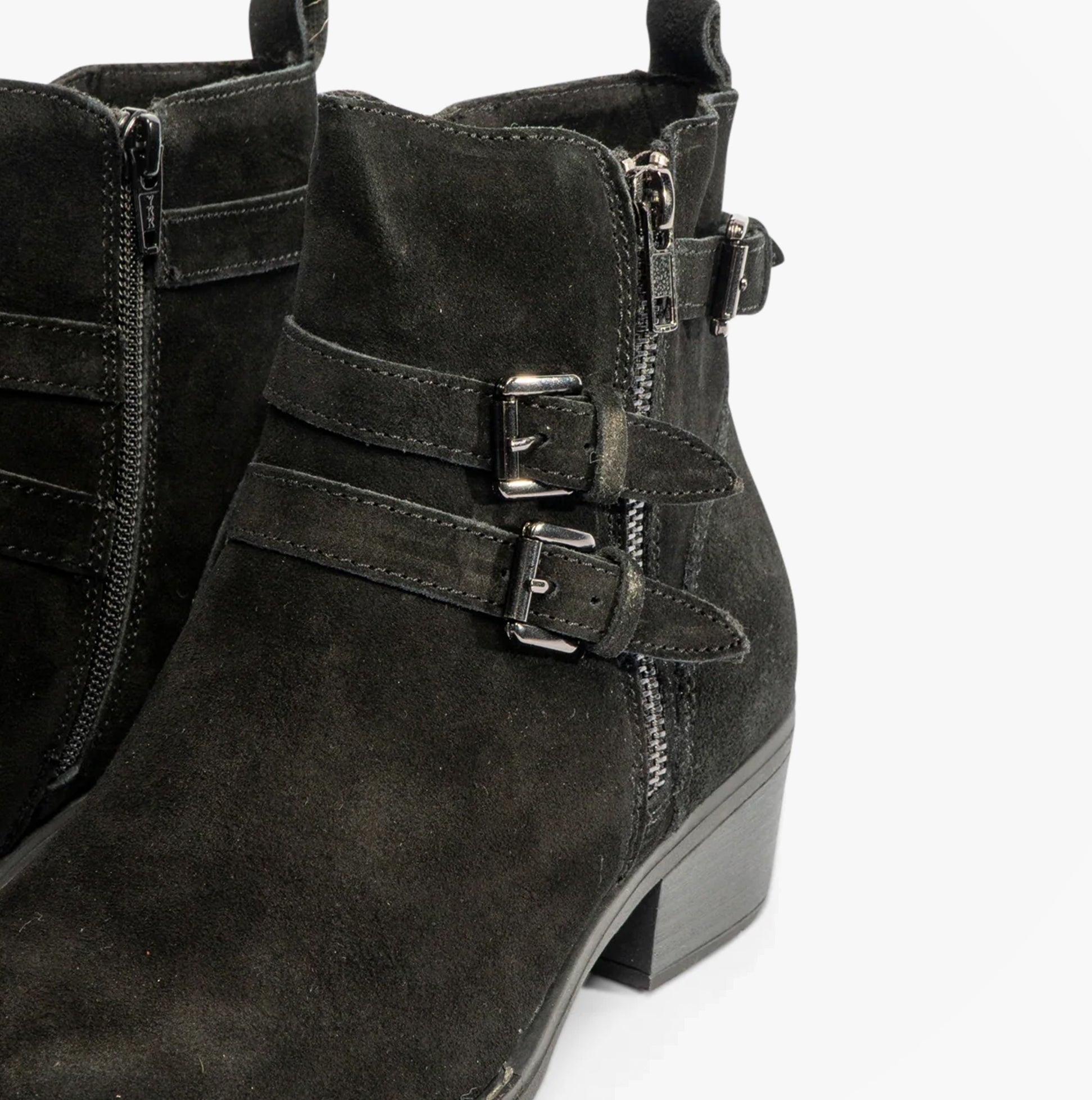 Hush Puppies JENNA Womens Leather Ankle Boots Black