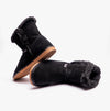 Hush Puppies ASHLEIGH Womens Suede Boot Slippers Black