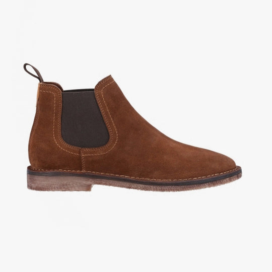 Hush Puppies SHAUN Mens Suede Chelsea Boots Tan