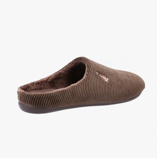 Hush Puppies REID Mens Mule Slippers Chocolate