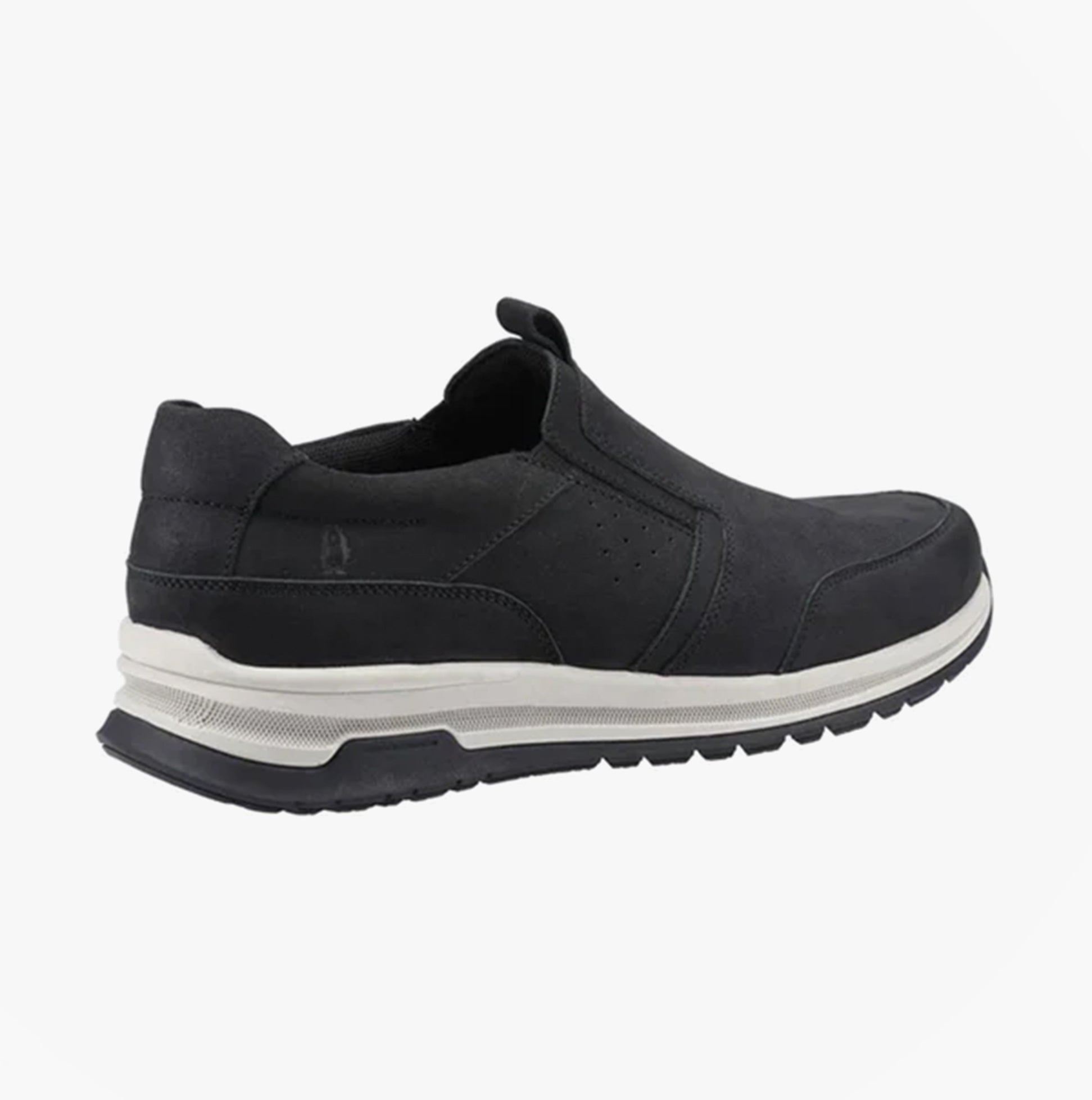 Hush Puppies COLE Mens Trainers Black Nubuck