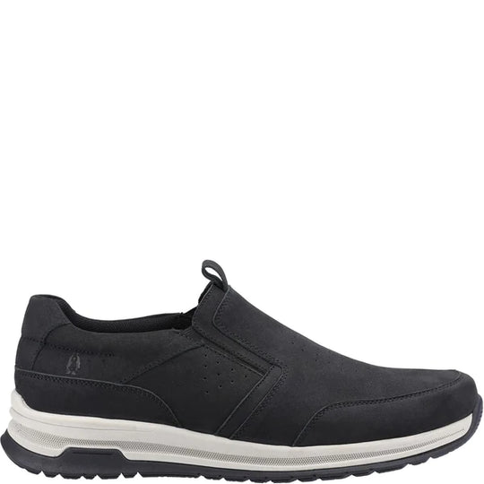 Hush Puppies COLE Mens Trainers Black Nubuck