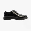 Hush Puppies SALLY Girls Leather School Shoes Black Patent