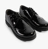 Hush Puppies SALLY Girls Leather School Shoes Black Patent
