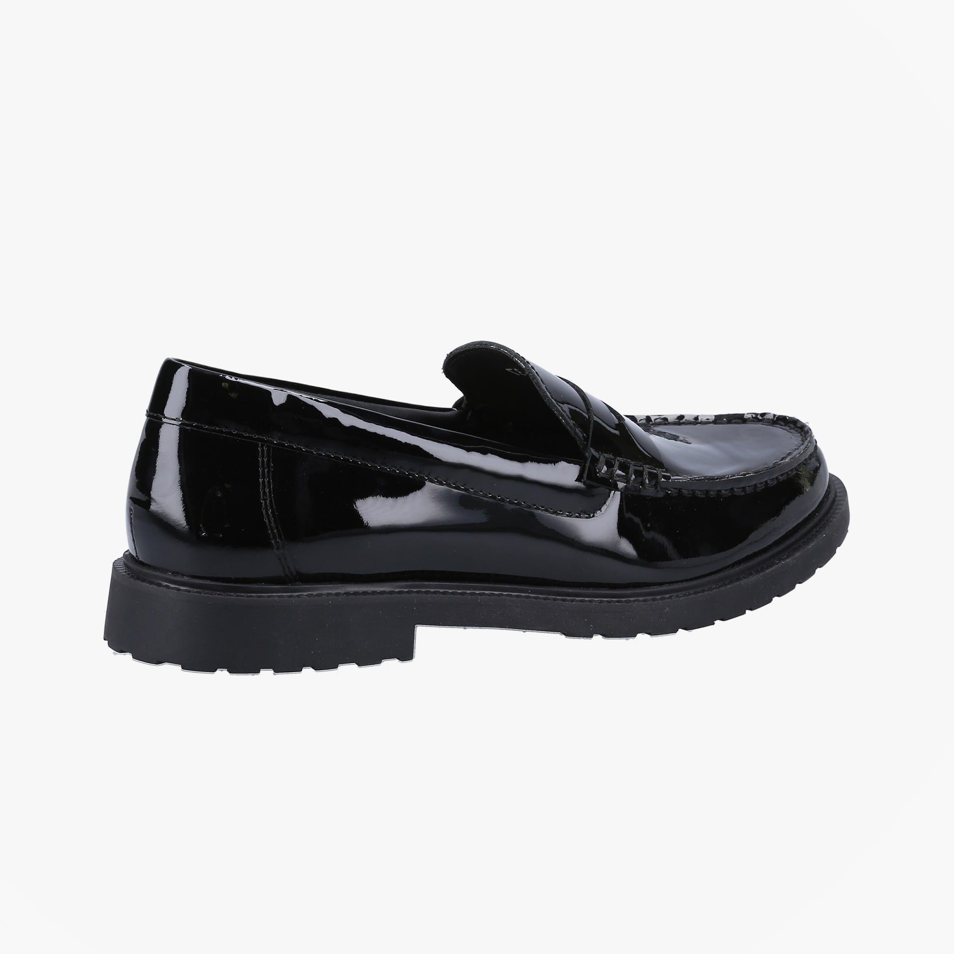 Hush Puppies VERITY SLIP ON Womens Loafer Shoes Patent Black