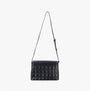 Hush Puppies GOMATHIE Womens Black crossbody bag, front view, faux leather, zip closure