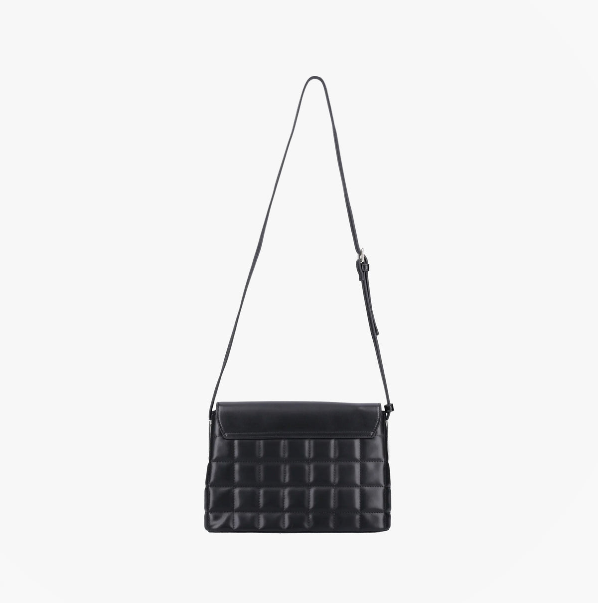 Hush Puppies GOMATHIE Womens Black crossbody bag, front view, faux leather, zip closure