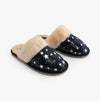 Hush Puppies ARIANNA STAR Womens Suede Mule Slippers Navy