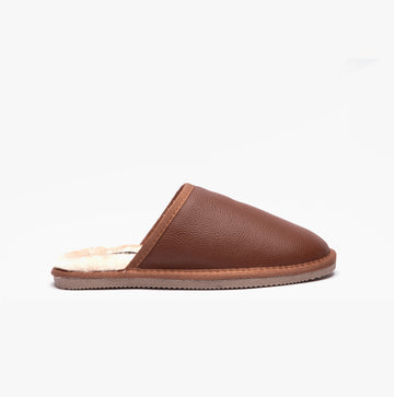 Hush Puppies COADY LEATHER SLIPPER Classic Mens Slippers Tan