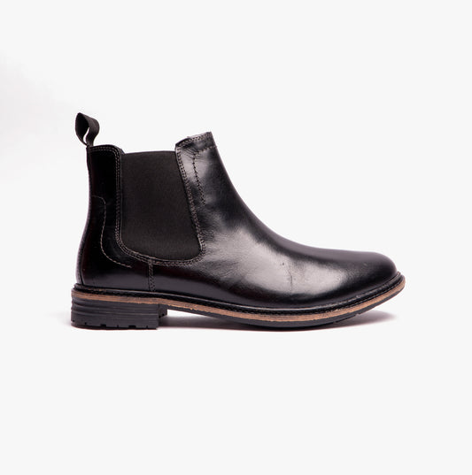 Hush Puppies JUSTIN Mens Chelsea Boots Black