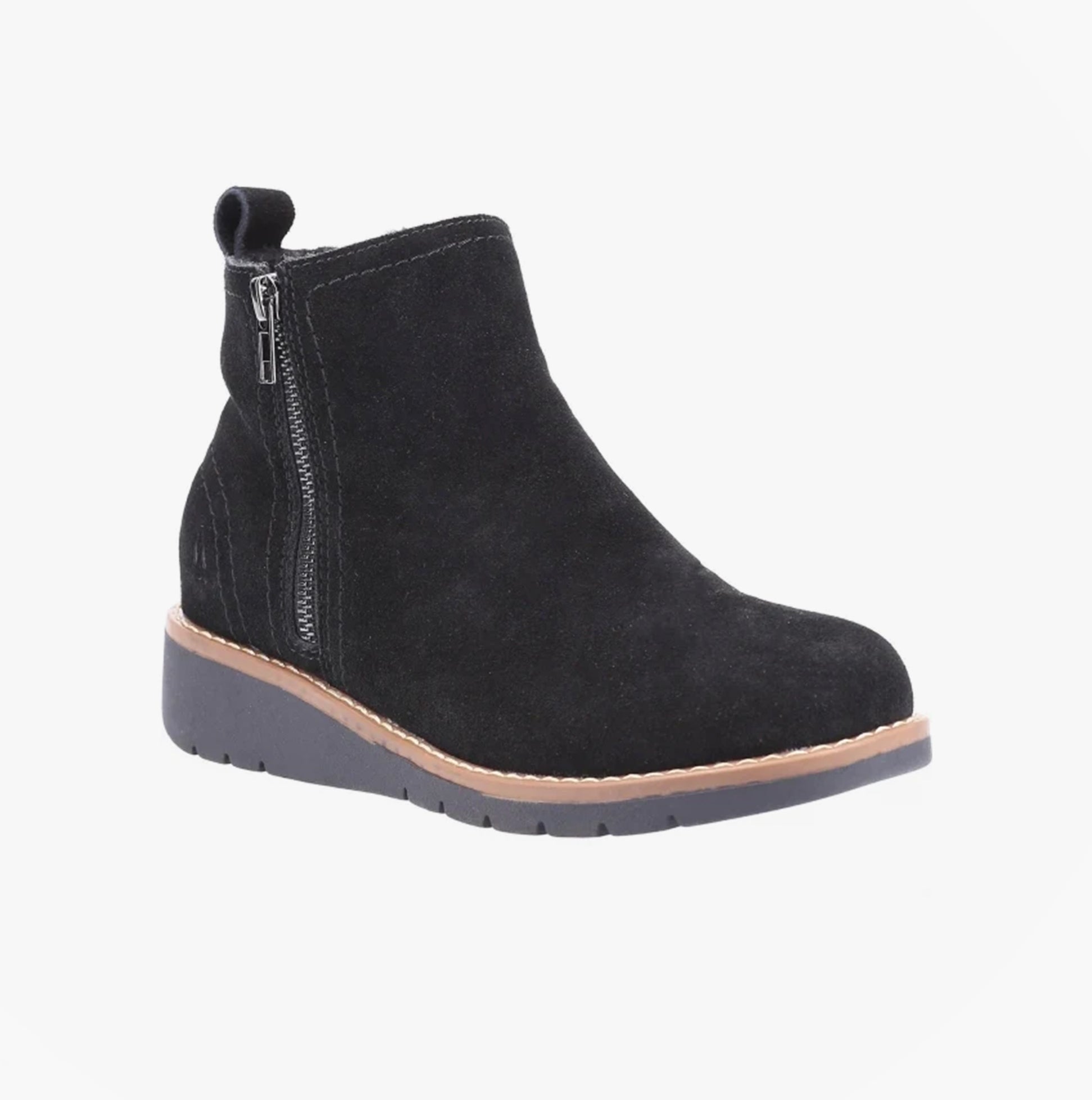 Hush Puppies LIBBY Womens Suede Boots Black