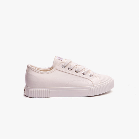 Hush Puppies BROOKE Womens Canvas Trainers White
