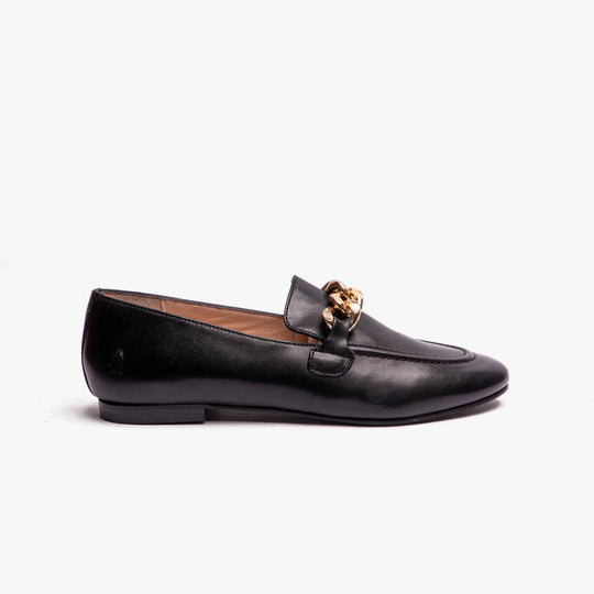 Hush Puppies HARPER Womens Chain Loafers Black