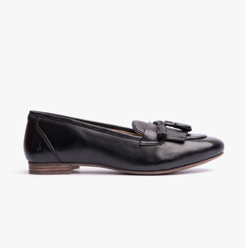 Hush Puppies MARISSA TASSEL Womens Loafers Black