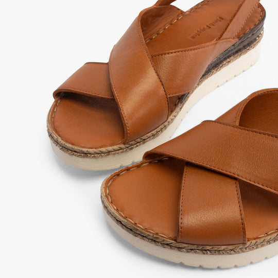 Hush Puppies SAPHIRA Womens Slingback Sandals Tan