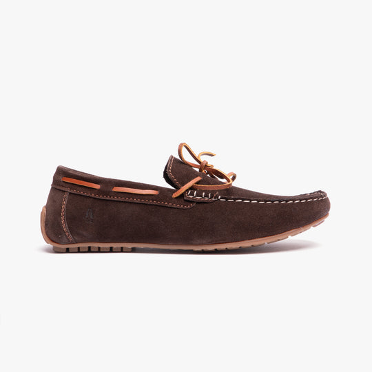 Hush Puppies REUBEN Mens Boat Shoes Brown