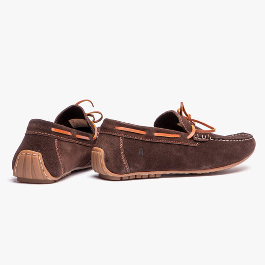Hush Puppies REUBEN Mens Boat Shoes Brown