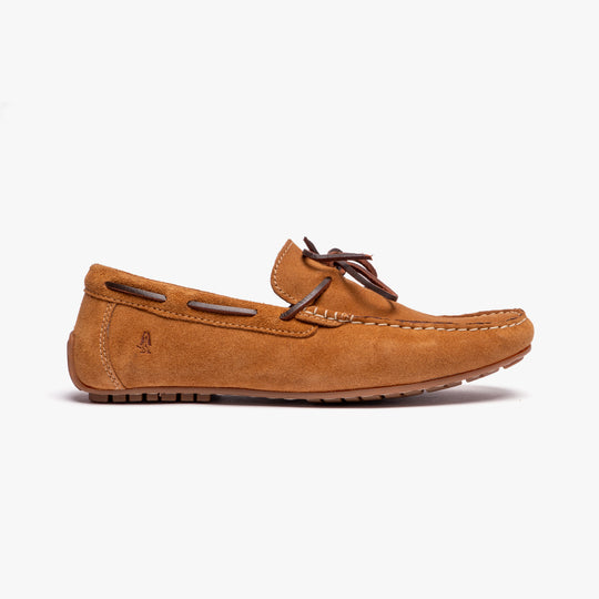 Hush Puppies REUBEN Mens Boat Shoes Tan