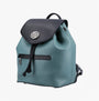 Hush Puppies MONA Womens Back Packs Light Turquoise side view with black accents and adjustable strap.