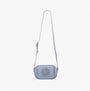 Hush Puppies AVELINE Womens Pale Blue front view with adjustable strap and embossed design.