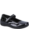Hush Puppies ARIA Girls School Shoes Black Patent