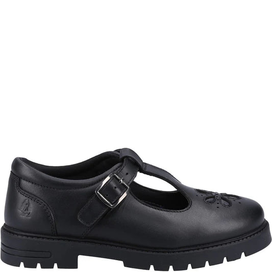 Hush Puppies FIONA Girls Leather School Shoes Black