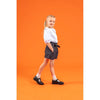 Hush Puppies FIONA Girls Leather School Shoes Black