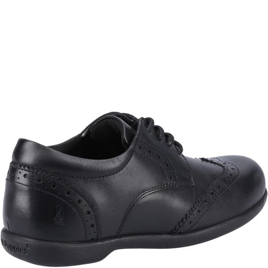 Hush Puppies BRIDGET Girls Leather School Shoes Black
