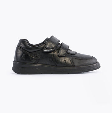 Hush Puppies RYAN Boys Leather School Shoes Black