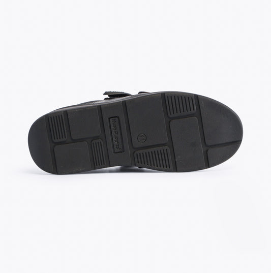 Hush Puppies RYAN Boys Leather School Shoes Black
