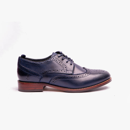 Hush Puppies NATALIA Womens Leather Brogues Navy
