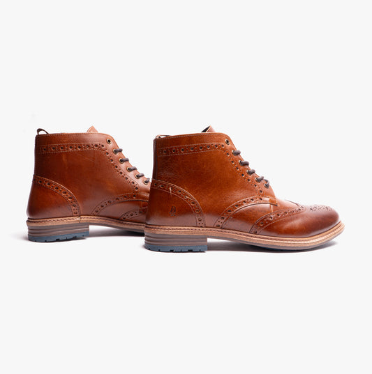 Hush Puppies JOSHUA BROGUE Mens Boots Tan