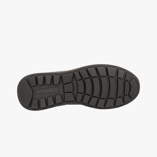 Hush Puppies ARTHUR Mens Shoes Brown sole view showing rubber material and traction design.