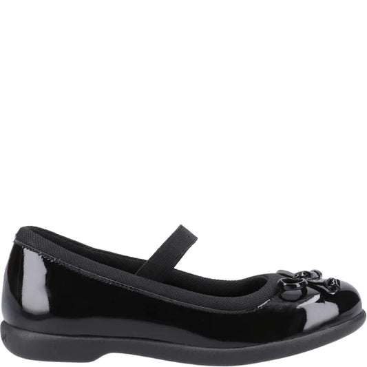 Hush Puppies BETTY PATENT JNR Girls Shoes Black