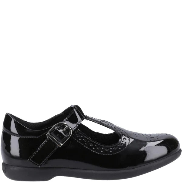 Hush Puppies BRITNEY PATENT Girls Shoes Black