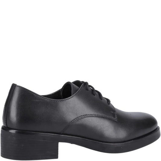 Hush Puppies ANASTASIA Girls Leather School Shoes Black