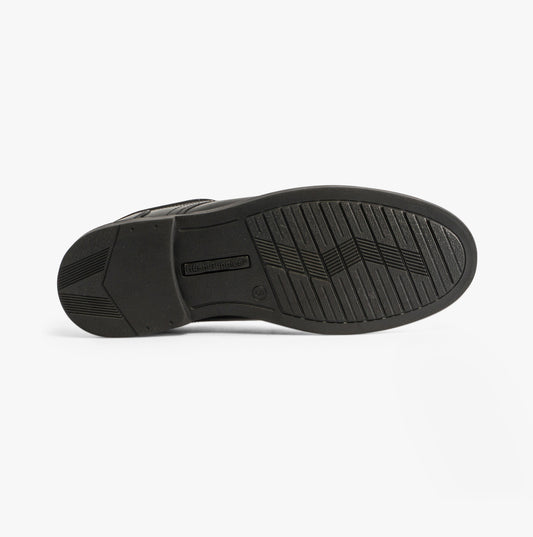 Hush Puppies TOMMY Boys Leather School Shoes Black