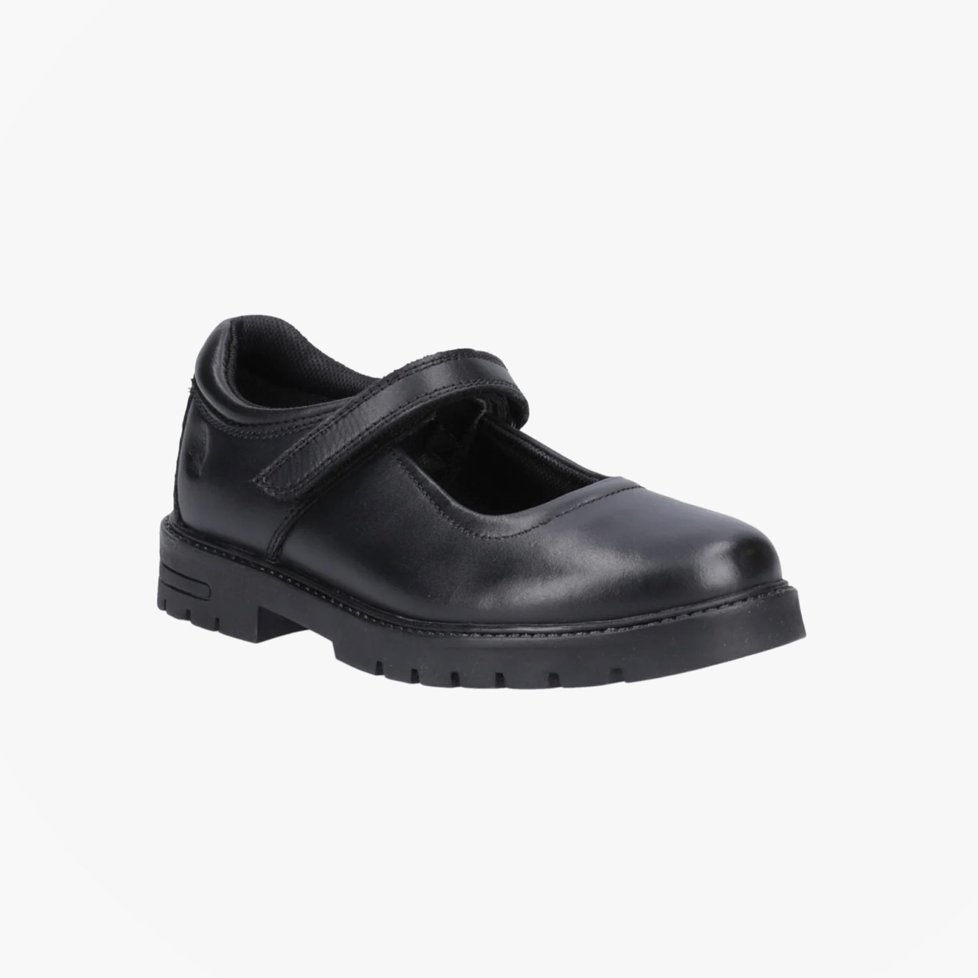 Hush Puppies TANYA Girls Leather School Shoes Black