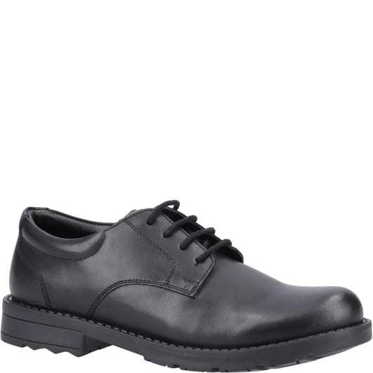Hush Puppies BRUNO Boys Leather School Shoes Black