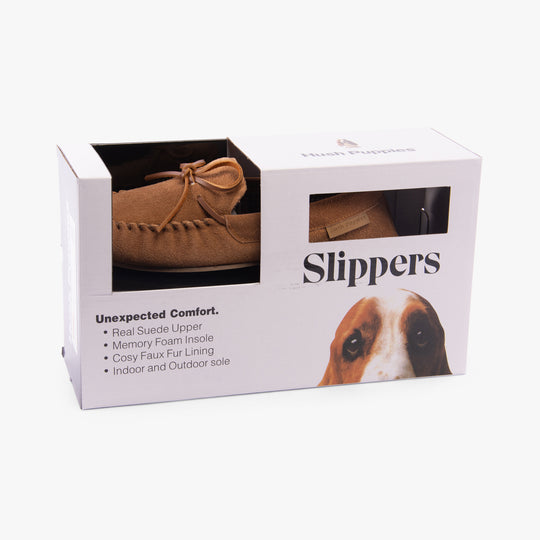Hush Puppies CLYDE Mens Slippers Tan