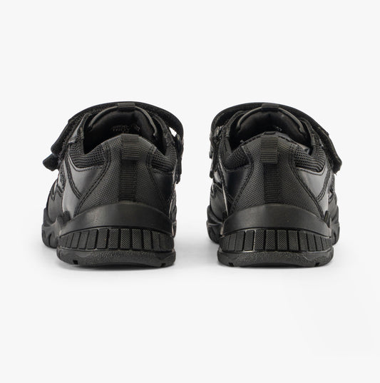 Hush Puppies TROY Boys Leather School Shoes Black